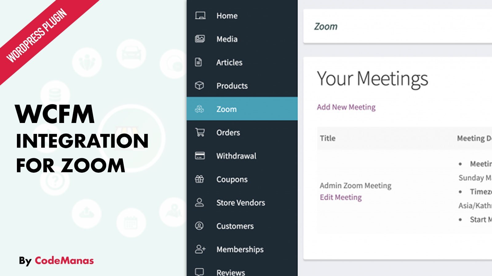 WCFM ZOom INtegration